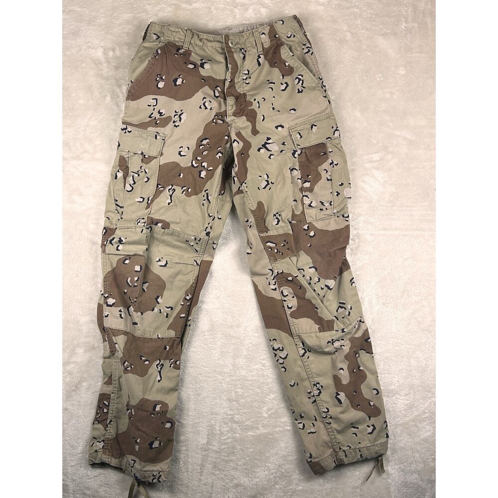 VTG US Military Pants Mens 30x31 Chocolate Chip Camo Desert Storm Cargo Pockets